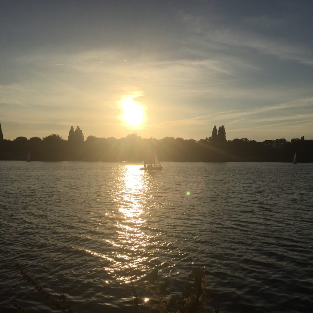 Hamburg - Alster - Sonnenuntergang Alster - September 2016 - Monatsrückblick September 2016