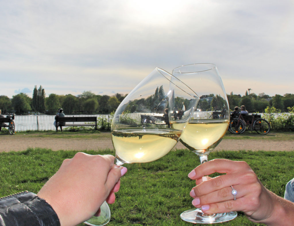 Bree Wine-Chardonnay-Hamburg Picknick-Alster Hamburg-Weißwein-Weinglaeser