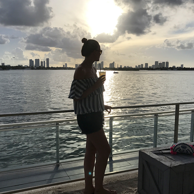 L´TUR Last Minute Sommerurlaub-Miami-Miami Skyline-Last Minute Urlaub-L´TUR-Miami Beach-Sonnenuntergang Miami